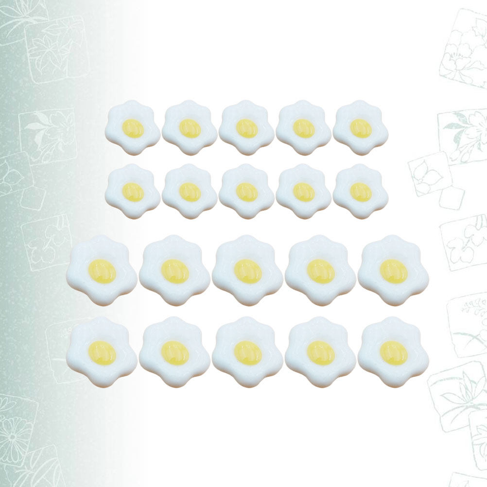20Pcs Simulated Poached Egg Re - огляд і ціна Resin Craft Material