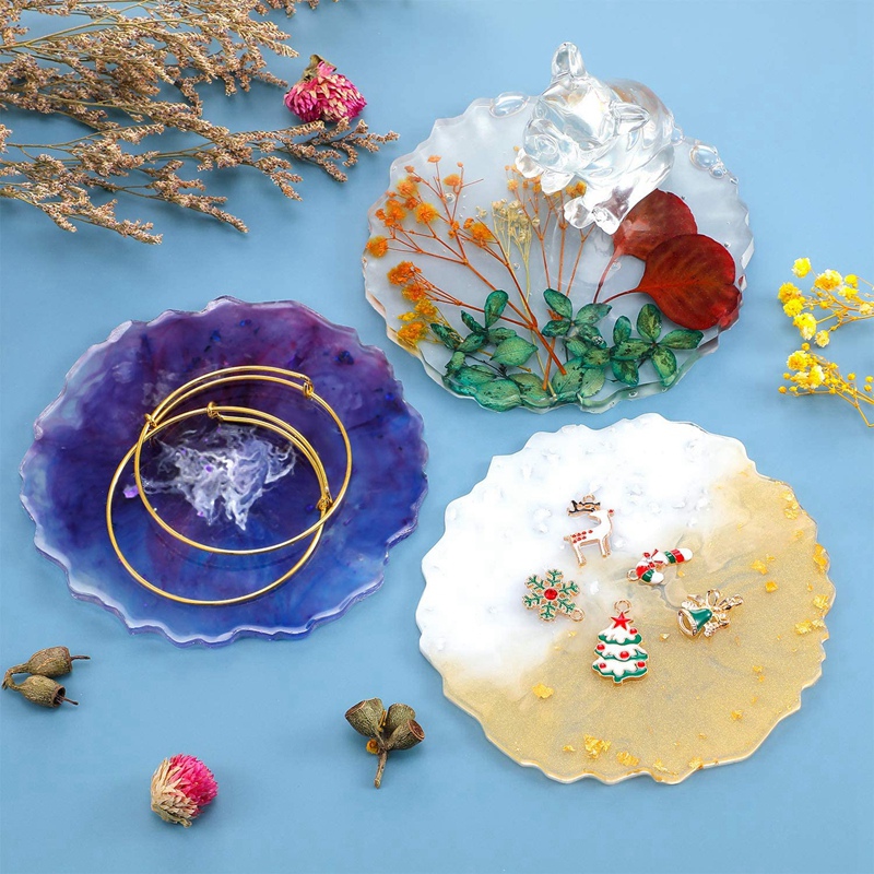 6 Pieces Resin Coaster Mold La - огляд і ціна Geode Mold Silicone