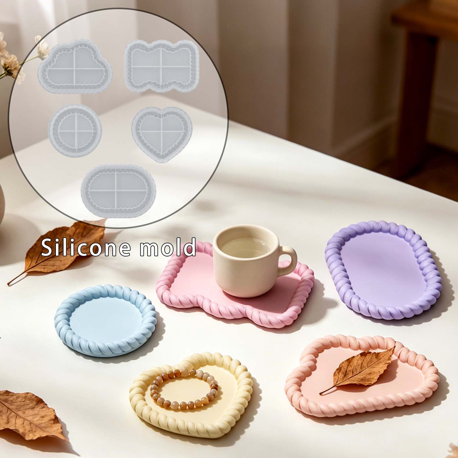 A variety of jute coaster sets - огляд і ціна Serving Tray Mold
