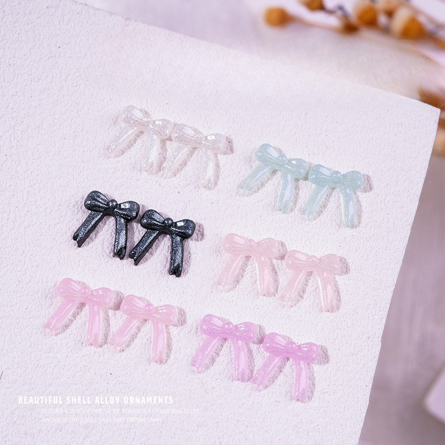 100pcs/pack New Glitter Bow Ti - огляд і ціна Resin Glitter Pack
