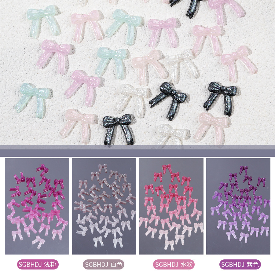 100pcs/pack New Glitter Bow Ti - огляд і ціна Resin Glitter Pack