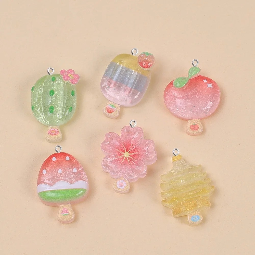10Pcs Kawaii Summer Popsicle R - огляд і ціна Resin Craft Material